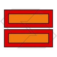 Rückstrahlendes Plattenpaar Klasse 2 für landwirtschaftliche Industrieanhänger A08905 von NEWGARDEN