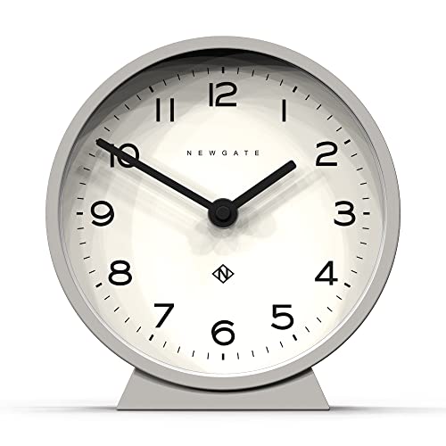 NEWGATE® M Mantel - Silent Sweep Kaminuhr - 'No Tick' - Moderne Kaminuhr - Kleine Uhr - Wohnzimmeruhr - Bürouhr - Tischuhr - Kaminuhr - Minimalistisches Zifferblatt (Grau) von NEWGATE