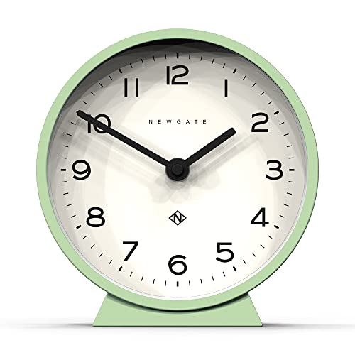 NEWGATE® M Mantel - Silent Sweep Kaminuhr - 'No Tick' - Moderne Kaminuhr - Kleine Uhr - Wohnzimmeruhr - Bürouhr - Tischuhr - Kaminuhr - Minimalistisches Zifferblatt (Neo-Mint) von NEWGATE