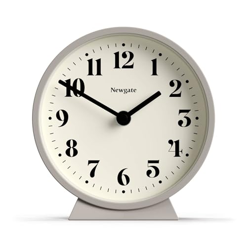 NEWGATE® Theatre kaminuhr | Moderner klassischer runder Design | Stein | Zeitgenössischer Stil für Schreibtisch, Tisch, Regal oder nachttisch von NEWGATE