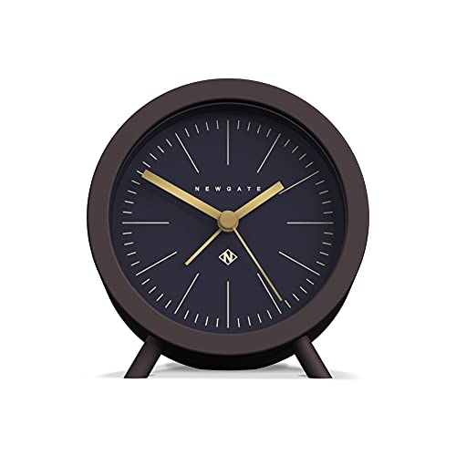 NEWGATE® Fred Wecker | Modernes Laufdesign | Schokoladenbraun | Ideal für Nachttisch, Schreibtisch oder Regal | Modernes Retro-Accessoire für skandinavisches Schlafzimmer und Büro von NEWGATE