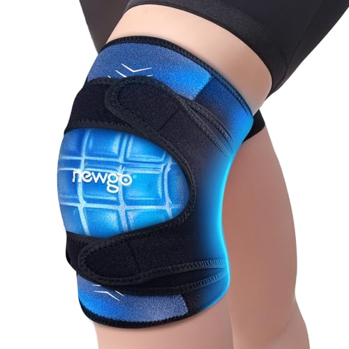 NEWGO Knee Kühlkompresse für Knie, Wiederverwendbare Gel Kniebandage bei Schmerzen, Schwellungen, Knie OP, Arthritis, Meniskusriss & Sportverletzungen von NEWGO