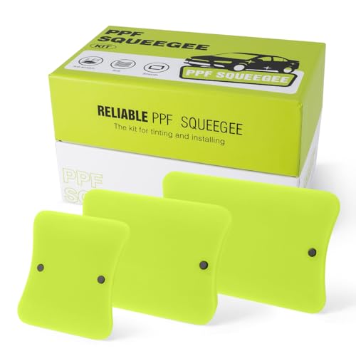 NEWISHTOOL Magnetischer PPF-Rakel, Auto-Fenster-Tönungswerkzeug, 3 Stück, mattierte Kanten, V-Blatt, TPU-Gummi-Schaber-Set, verpackt in Geschenkbox, PPF-Werkzeuge, Schaber für Autolackschutzfolie von NEWISHTOOL