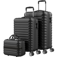 Newlux - Set de 3 Stück Koffer schwarz upfly 53cm,63c y,31cm 1200497 numada von NEWLUX