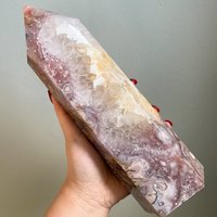 Blume Achat Kristall Turm |Kirschblüte Dekoration | Blütenachat Exemplar Heilkristall Geburtstagsgeschenk|Jubiläumsgeschenk von NEWMOONCRYSTALLTD