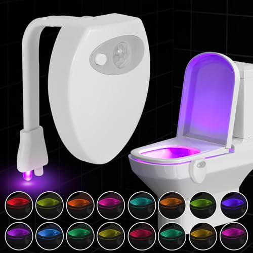 LED Toilettenlicht mit Bewegungsmelder: USB Ladung 16 Farben WC licht - IP65 Wasserdichter Toilette Licht für Badezimmer und Waschraum - Als lustiges Geschenk für Freunde oder Familie (1 Stück Weiß) LED Toilettenlicht mit Bewegungsmelder: USB Ladung 16 Farben WC licht - IP65 Wasserdichter Toilette Licht für Badezimmer und Waschraum - Als lustiges Geschenk für Freunde oder Familie (1 Stück Weiß) von NEWNEN