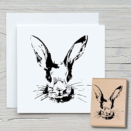NEWSTAMPS Stempel Hasenkopf Motivstempel groß aus Holz & Gummi zum Karten basteln, Holzstempel, Ostern, Osterkarte, Osterhase, Scrapbook, Textilstempel, Deko, Kinder NEWSTAMPS Stempel Hasenkopf Motivstempel groß aus Holz & Gummi zum Karten basteln, Holzstempel, Ostern, Osterkarte, Osterhase, Scrapbook, Textilstempel, Deko, Kinder von NEWSTAMPS DIE STEMPELMACHER