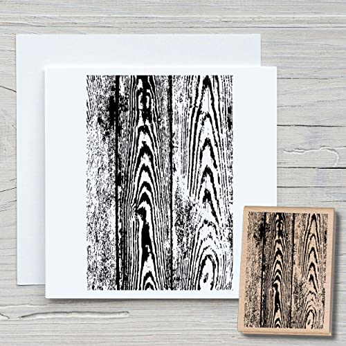 NEWSTAMPS Stempel Holzstruktur Motivstempel aus Holz & Gummi zum Karten und Geschenke basteln, Holzstempel für Scrapbook, Textilstempel, Deko, Freunde von NEWSTAMPS DIE STEMPELMACHER