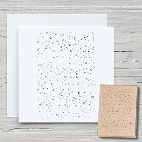 NEWSTAMPS Stempel Wassertropfen Motivstempel aus Holz & Gummi zum Karten und Geschenke basteln, Holzstempel für Scrapbook, Textilstempel, Deko, Freunde von NEWSTAMPS DIE STEMPELMACHER