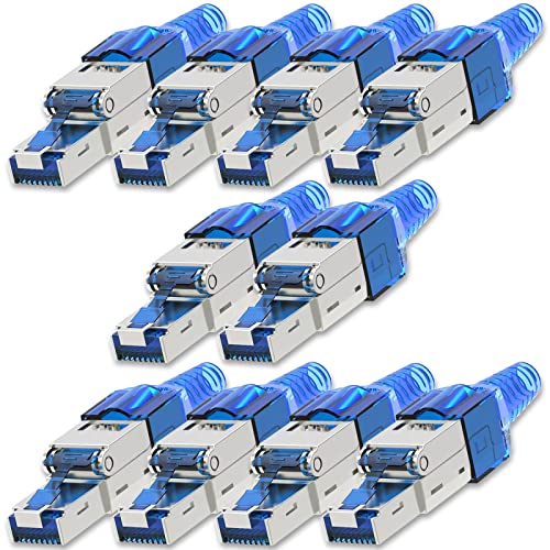 NEXMEX Netzwerkstecker 10x Cat 7 werkzeuglos CAT7 CAT7A RJ45 LAN UTP 600MHz Kabel Stecker ohne Werkzeug Crimpstecker werkzeugfrei CAT6a CAT6 CAT5 für Verlegekabel Patchkabel Netzwerkkabel NEXMEX Netzwerkstecker 10x Cat 7 werkzeuglos CAT7 CAT7A RJ45 LAN UTP 600MHz Kabel Stecker ohne Werkzeug Crimpstecker werkzeugfrei CAT6a CAT6 CAT5 für Verlegekabel Patchkabel Netzwerkkabel von NEXMEX