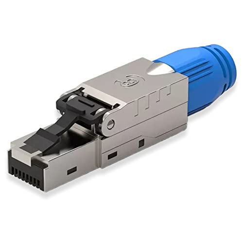 NEXMEX Netzwerkstecker 1x Cat 8 werkzeuglos Geschirmt 40Gbit/s RJ45 LAN UTP 2000MHz Kabel Stecker CAT8 ohne Werkzeug Crimpstecker CAT8.1 werkzeugfrei für Verlegekabel DSL Patchkabel Netzwerkkabel von NEXMEX