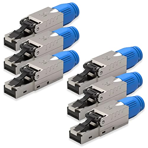 NEXMEX Netzwerkstecker 6x Cat 8 werkzeuglos Geschirmt 40Gbit/s RJ45 LAN UTP 2000MHz Kabel Stecker CAT8 ohne Werkzeug Crimpstecker CAT8.1 werkzeugfrei für Verlegekabel DSL Patchkabel Netzwerkkabel NEXMEX Netzwerkstecker 6x Cat 8 werkzeuglos Geschirmt 40Gbit/s RJ45 LAN UTP 2000MHz Kabel Stecker CAT8 ohne Werkzeug Crimpstecker CAT8.1 werkzeugfrei für Verlegekabel DSL Patchkabel Netzwerkkabel von NEXMEX