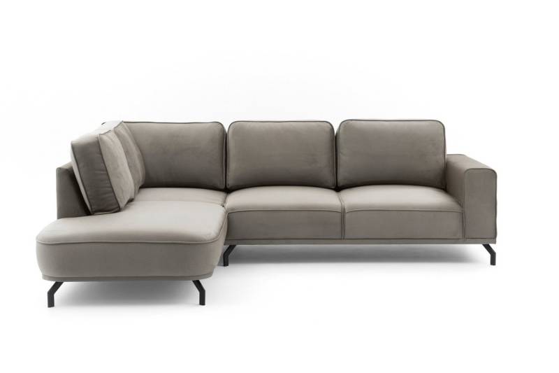 NEXT COLLECTION Ecksofa EDDY, Metallfüße, Velours-Stoff von NEXT COLLECTION