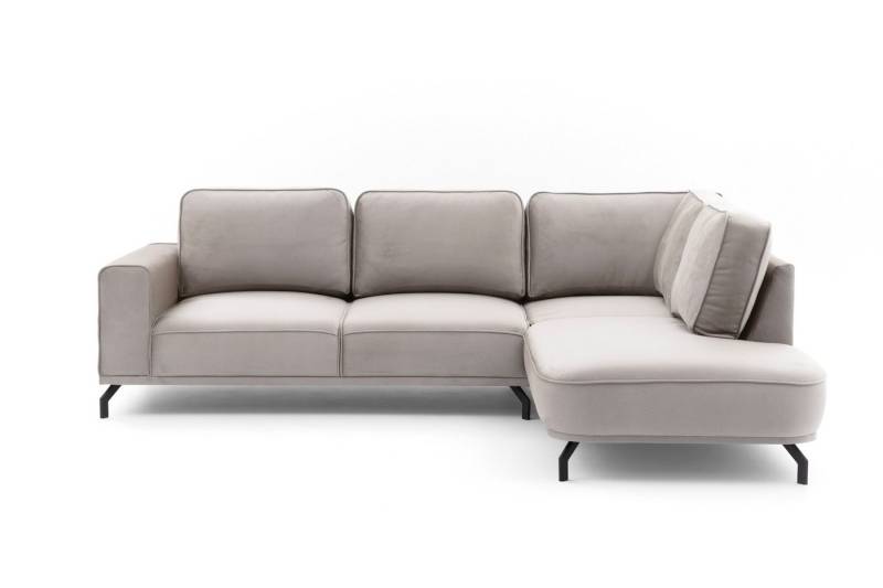 NEXT COLLECTION Ecksofa EDDY, Metallfüße, Velours-Stoff von NEXT COLLECTION