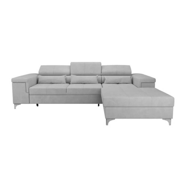 NEXT COLLECTION Ecksofa Harry, hohe Metallfüße, elegante Nähte, T30-Schaum + gewellte Feder, verstellbare Kopfstützen von NEXT COLLECTION
