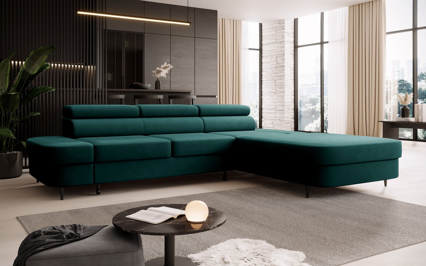 NEXT COLLECTION Ecksofa Jazz, Einfache Form, verstellbare Kopfstützen, Schlaffunktion NEXT COLLECTION Ecksofa Jazz, Einfache Form, verstellbare Kopfstützen, Schlaffunktion von NEXT COLLECTION