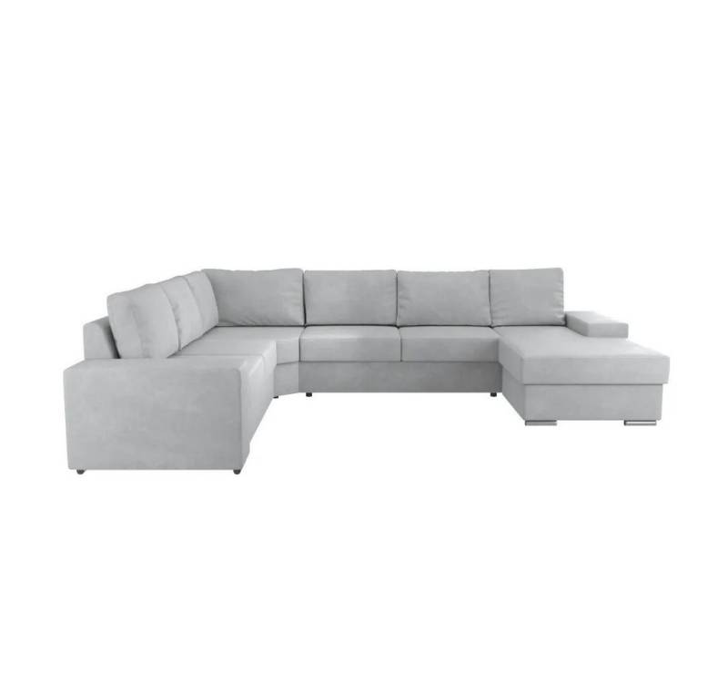 NEXT COLLECTION Ecksofa LEON U, Sitz aus T30-Schaum + Wellfeder, Modernes, minimalistisches Design, lose Rückenkissen von NEXT COLLECTION