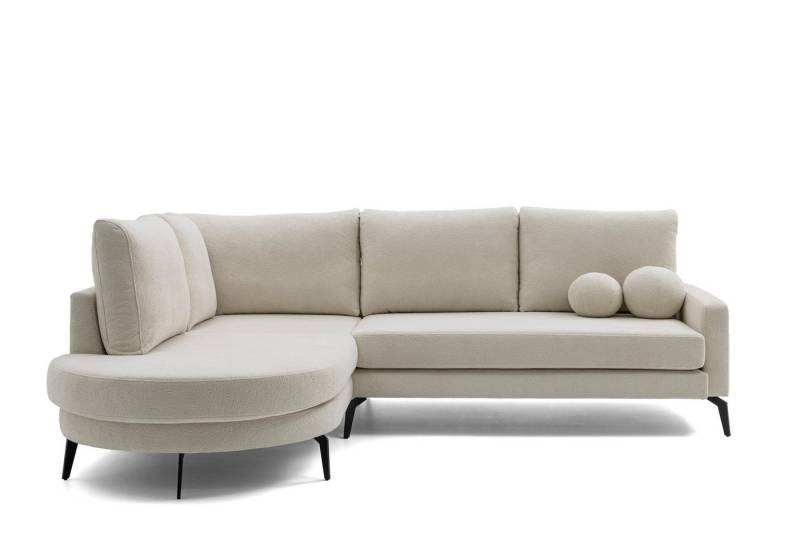 NEXT COLLECTION Ecksofa MAYA, Dekorative kugelförmige Kissen, Hohe Metallfüße, HR-Schaum + Wellfeder, keine Schlaffunktion NEXT COLLECTION Ecksofa MAYA, Dekorative kugelförmige Kissen, Hohe Metallfüße, HR-Schaum + Wellfeder, keine Schlaffunktion von NEXT COLLECTION
