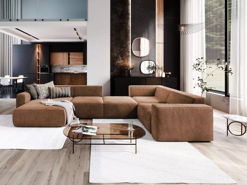 NEXT COLLECTION Ecksofa MODULARE SET 6, HR-Schaum + gewellte Feder, Modernes Design, Universelles Layout, modularer Aufbau von NEXT COLLECTION