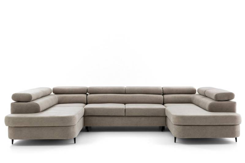 NEXT COLLECTION Ecksofa PRIAM Maxi U2, Schlaffunktion 2x Bettkasten XXL U-Form Verstellbare Kopfstützen, mit Bettkasten von NEXT COLLECTION