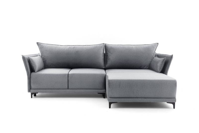 NEXT COLLECTION Ecksofa SELVA, Lose Rückenlehnen-Kissen, Große Liegefläche 137x234cm, automatische Klapphilfe, hohe Metallfüße von NEXT COLLECTION