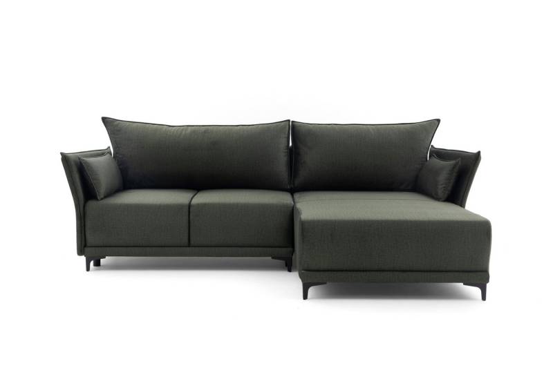 NEXT COLLECTION Ecksofa SELVA, Lose Rückenlehnen-Kissen, Große Liegefläche 137x234cm, automatische Klapphilfe, hohe Metallfüße von NEXT COLLECTION