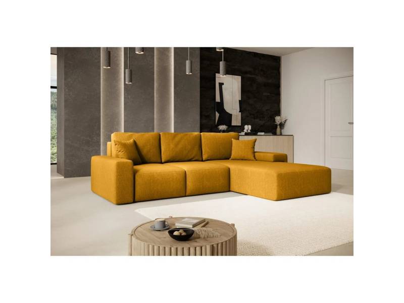 NEXT COLLECTION Ecksofa SOLANO, Lose Rückenkissen, einfache und elegante Form, Große Liegefläche 142x209, Bettzeugcontainer von NEXT COLLECTION