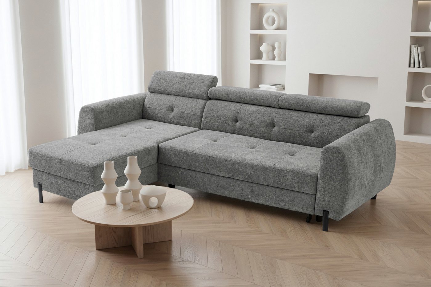 NEXT COLLECTION Ecksofa VALT, Universeller Aufbau, mit verstellbare Kopfstützen, Schlaffunktion mit 130x210 cm Liegefläche NEXT COLLECTION Ecksofa VALT, Universeller Aufbau, mit verstellbare Kopfstützen, Schlaffunktion mit 130x210 cm Liegefläche von NEXT COLLECTION