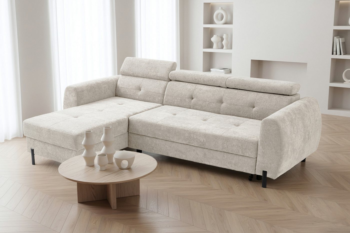 NEXT COLLECTION Ecksofa VALT, Universeller Aufbau, mit verstellbare Kopfstützen, Schlaffunktion mit 130x210 cm Liegefläche NEXT COLLECTION Ecksofa VALT, Universeller Aufbau, mit verstellbare Kopfstützen, Schlaffunktion mit 130x210 cm Liegefläche von NEXT COLLECTION