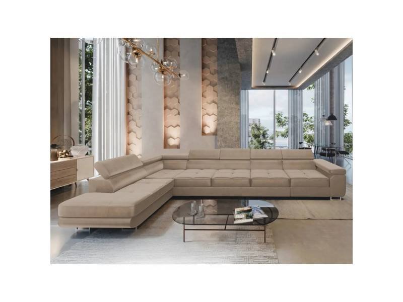 NEXT COLLECTION Ecksofa WILD XXL, mit Bettkasten, Hohe Metallfüße, verstellbare Kopfstützen, Liegefläche 125x240 von NEXT COLLECTION