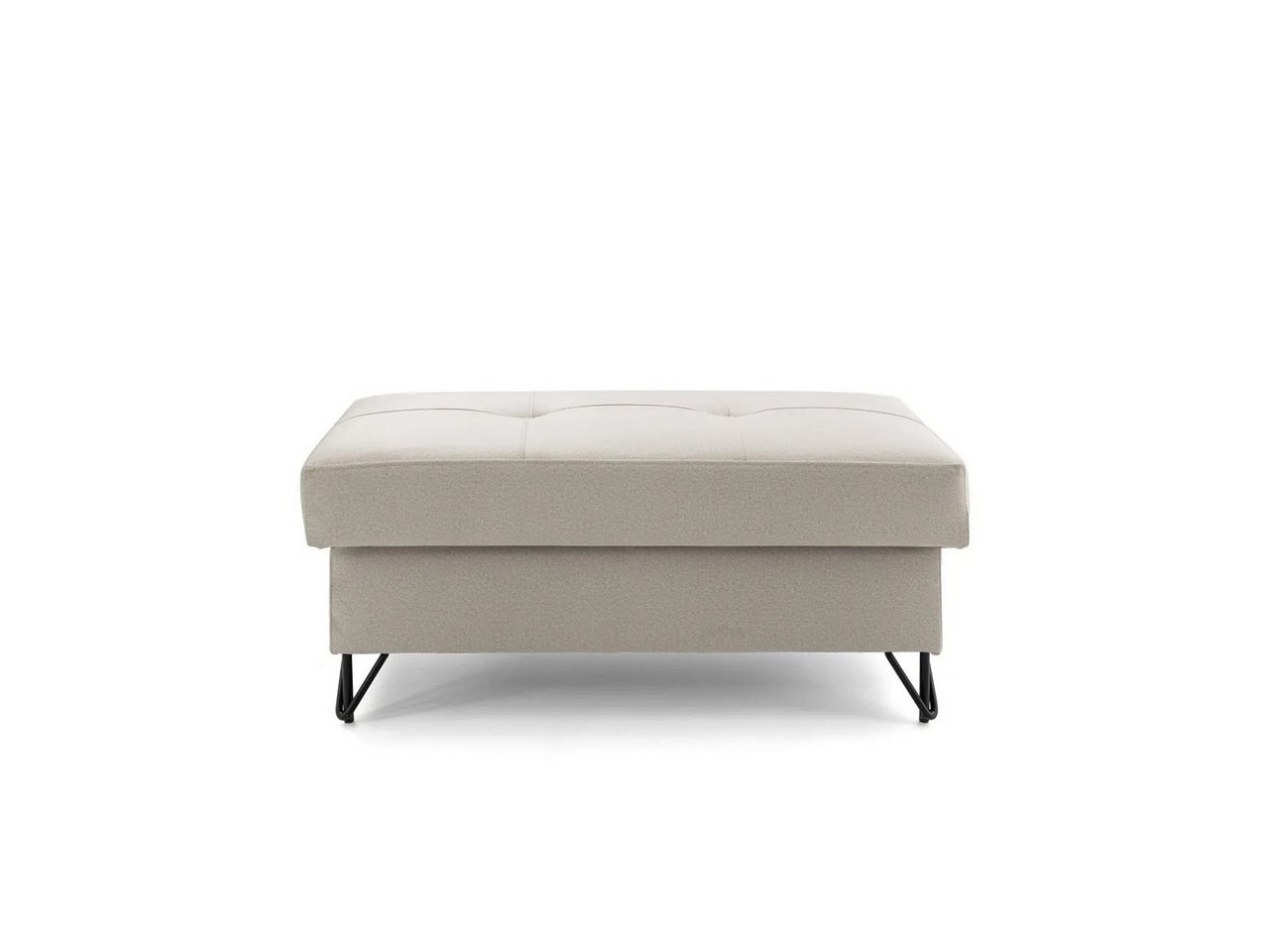NEXT COLLECTION Hocker JUNIOR, Eingebauter Aufbewahrungsbehälter, Designer-Metallbeine von NEXT COLLECTION