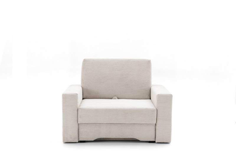 NEXT COLLECTION Sessel BETI 80 (Polsterung aus T30-Schaum und Wellfeder, einfaches Aufklappsystem), Kompakte Aufbewahrung von Bettzeug, Schlaffunktion von NEXT COLLECTION