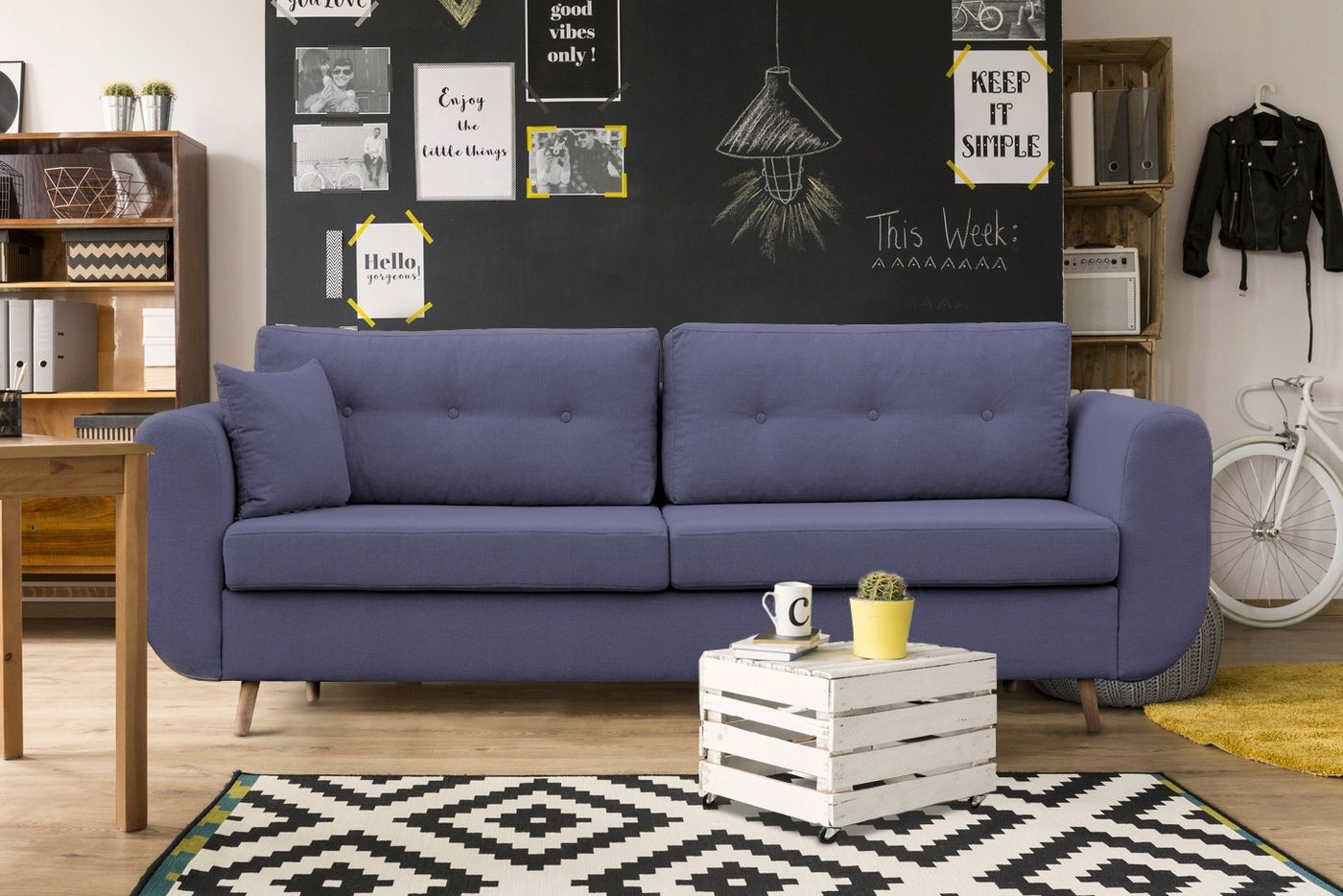 NEXT COLLECTION Sofa ANDY 3-SITZER, Hohe Holzbeine, automatische Klappvorrichtung, Lose Rückenkissen, große Liegefläche NEXT COLLECTION Sofa ANDY 3-SITZER, Hohe Holzbeine, automatische Klappvorrichtung, Lose Rückenkissen, große Liegefläche von NEXT COLLECTION
