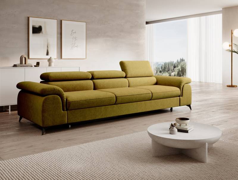 NEXT COLLECTION Sofa Plaza 3, Hohe Metallfüße, Elegante moderne Form, mit Schalffunktion, verstellbaren Kopfstützen von NEXT COLLECTION