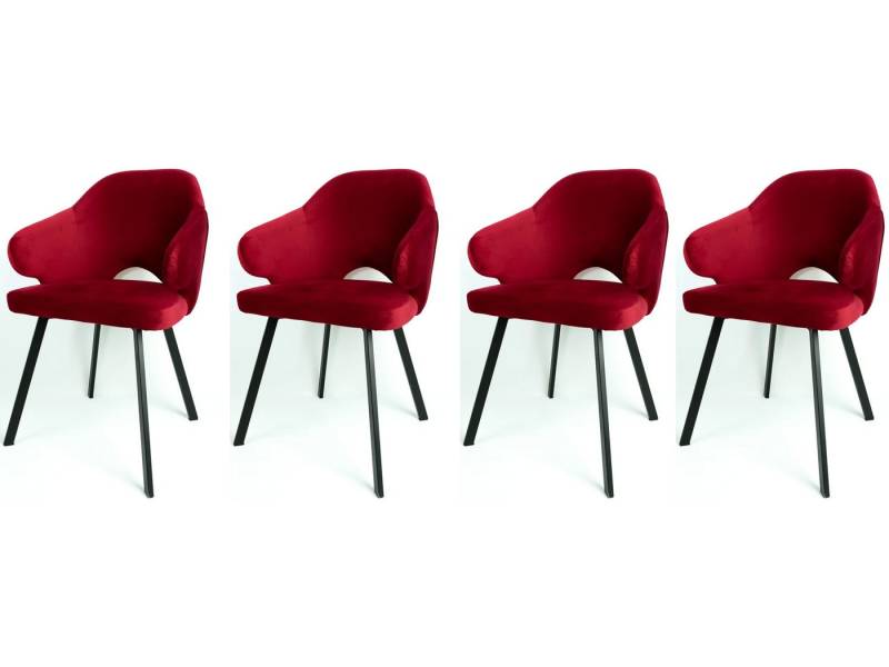 NEXT COLLECTION Stuhl MARGARET (4 St), Sitz gepolstert, Beine aus Metall von NEXT COLLECTION