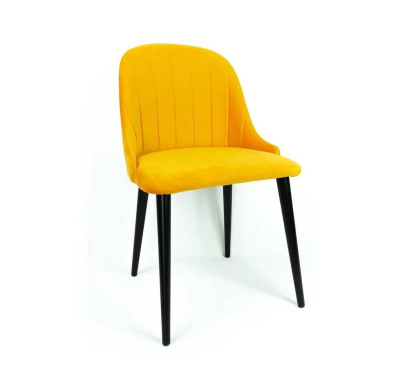 NEXT COLLECTION Stuhl Summer (Modernes Design mit vertikalen Nähten, 1 St), Sitz gepolstert, hohe Metallbeine von NEXT COLLECTION