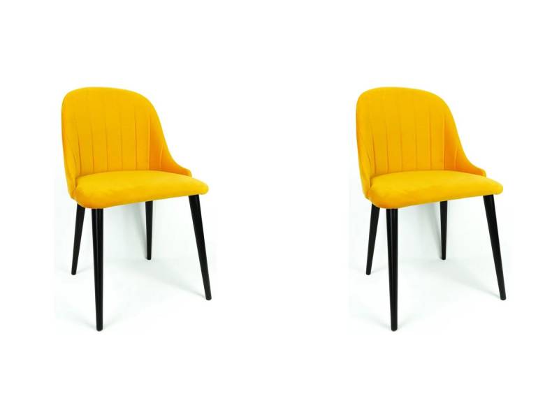 NEXT COLLECTION Stuhl Summer (Modernes Design mit vertikalen Nähten, 2 St), Sitz gepolstert, hohe Metallbeine von NEXT COLLECTION