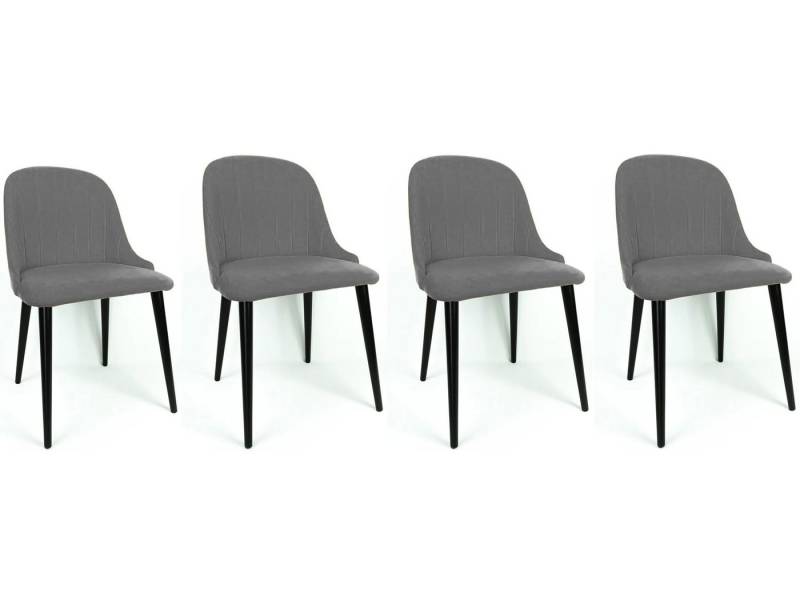 NEXT COLLECTION Stuhl Summer (Modernes Design mit vertikalen Nähten, 4 St), Sitz gepolstert, hohe Metallbeine von NEXT COLLECTION