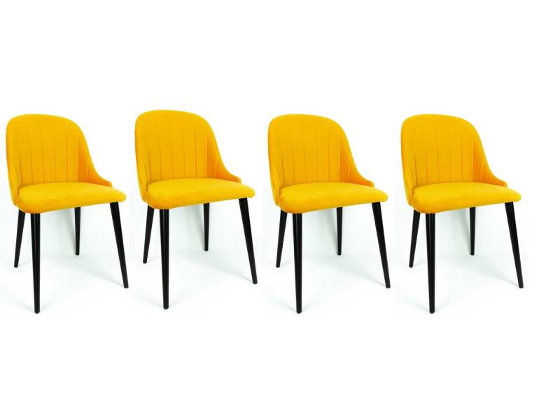 NEXT COLLECTION Stuhl Summer (Modernes Design mit vertikalen Nähten, 4 St), Sitz gepolstert, hohe Metallbeine von NEXT COLLECTION