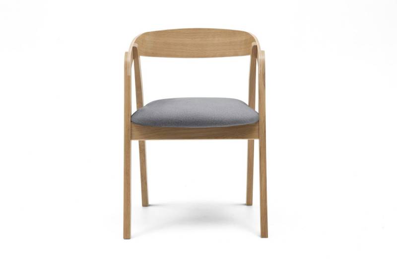 NEXT COLLECTION Stuhl ZEN (4 St), Natürliches Eichenholz, weicher Abriamo-Boucle-Stoff von NEXT COLLECTION