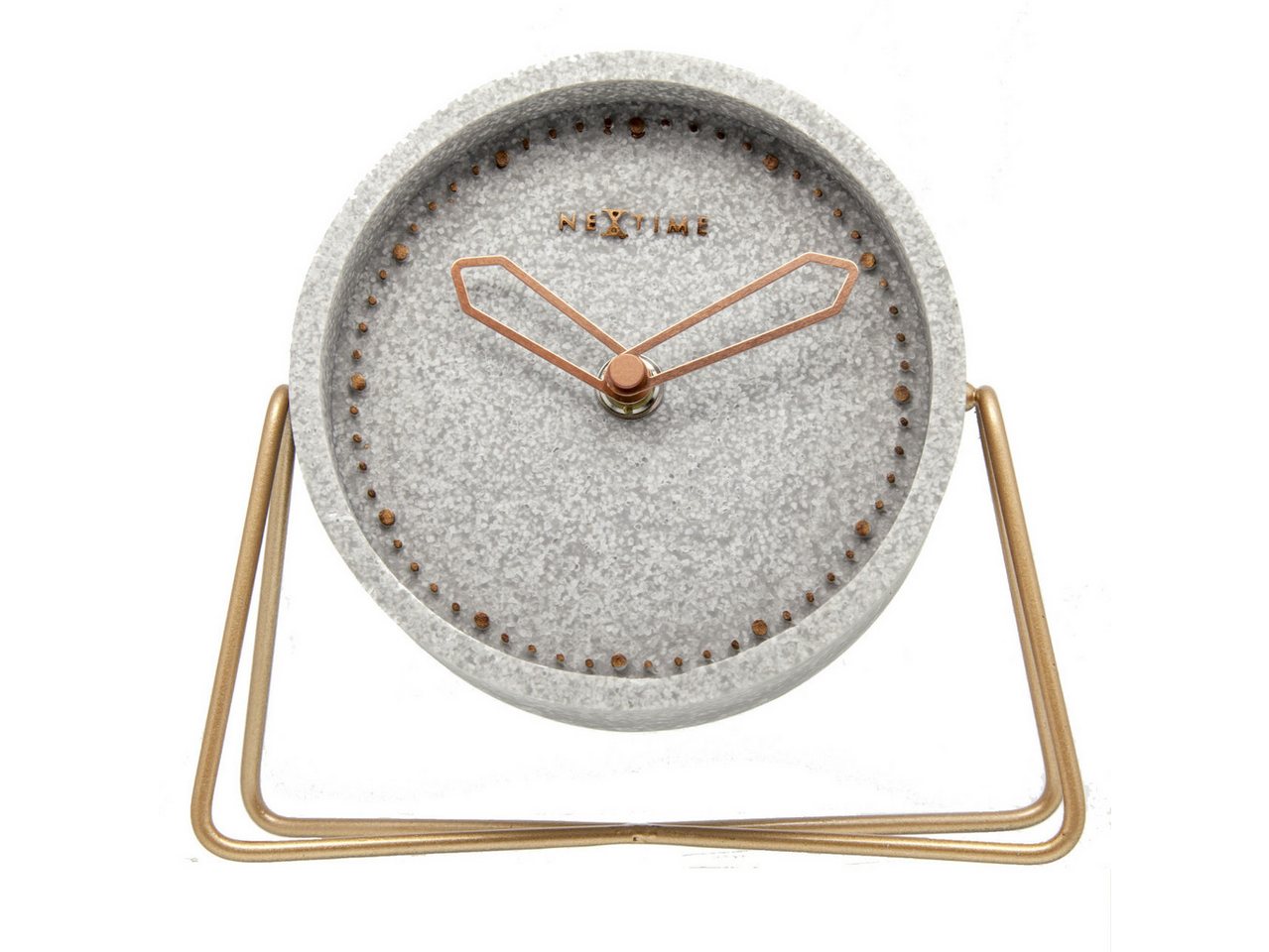 NEXTIME Bürostuhl Nextime Tischuhr Cross Table 17,5 x 15,5 cm grau von NEXTIME