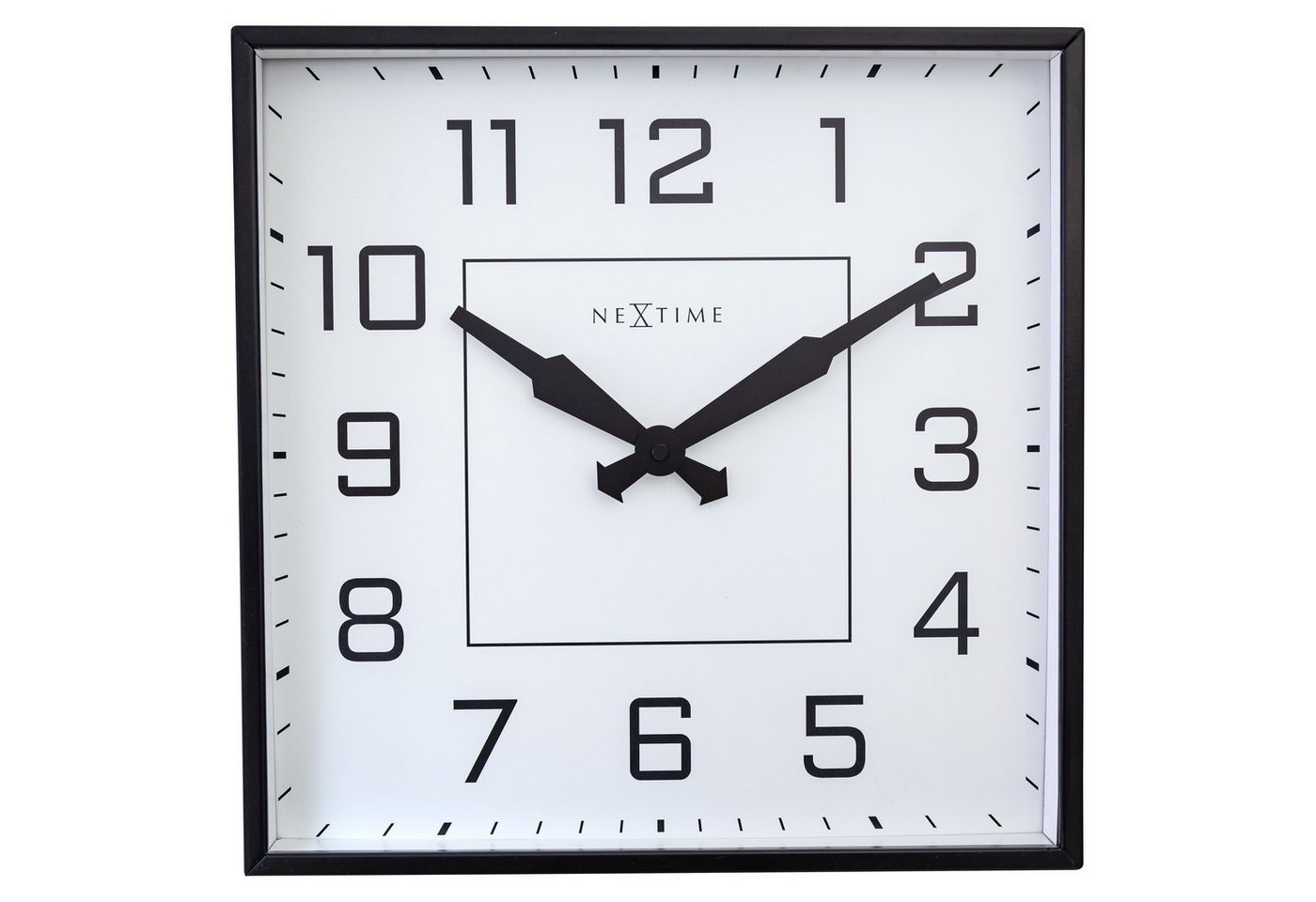 NEXTIME Wanduhr 3294 (im schlichten, quadratischem Design) von NEXTIME