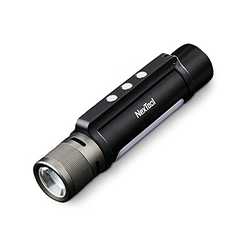 KSIX LED-Taschenlampe mit hoher Leistung, 1000 Lumen, 6 in 1 Design, Notstromversorgung, wiederaufladbar, Strobe, magnetisch, LED, Warnlicht von KSIX smart your tech