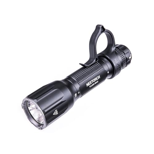 NEXTORCH TA30D MAX - 4000 Lumen Taktische LED Taschenlampe - Nano Keramik Glasbrecher - Stroboskopfunktion, inkl. FR-3 Führungshilfe von NEXTORCH