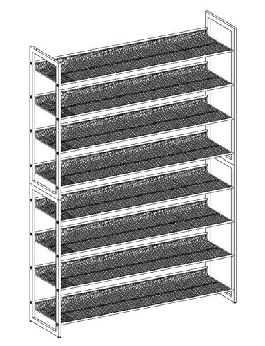 NEYCIL Großes Schuhregal, Schuhregal, strapazierfähig, Metall, stapelbar, vertikales Schuhregal für Schrank, Haustür, Eingang, bis zu 50 bis 62 Paar (Rosa, 8 Etagen) von NEYCIL