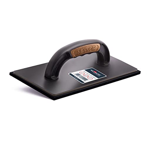 NEYNOR® Reibebrett Kunststoff Fugenkelle - Putzbrett - Gummi-Glättkelle - Profi Fugbrett für Fliesenleger - Ergonomisch Griff - zum Ausfugen - Made in EU - 280 x 140 mm von NEYNOR