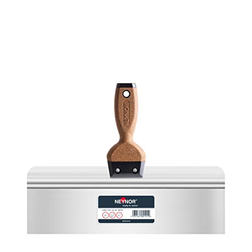NEYNOR Flächenspachtel 450 mm - Profi Fassadenspachtel Edelstahl - Breite Klinge- Ergonomischem Griff - Rakel Spachtel - Made in EU von NEYNOR