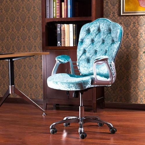 Bürostuhl, Ergonomisch Schreibtischstuhl Mit Wippfunktion, Drehfunktion, Höhenverstellbar Computerstuhl, Samtoptik, Für Home Office(A) von NEYTIIR
