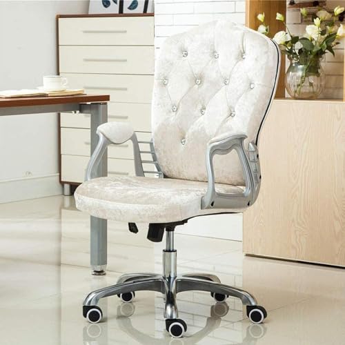 Bürostuhl, Ergonomisch Schreibtischstuhl Mit Wippfunktion, Drehfunktion, Höhenverstellbar Computerstuhl, Samtoptik, Für Home Office(D) von NEYTIIR