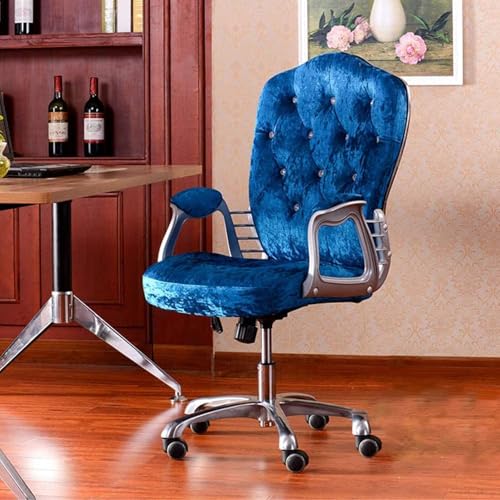 Bürostuhl, Ergonomisch Schreibtischstuhl Mit Wippfunktion, Drehfunktion, Höhenverstellbar Computerstuhl, Samtoptik, Für Home Office(E) von NEYTIIR